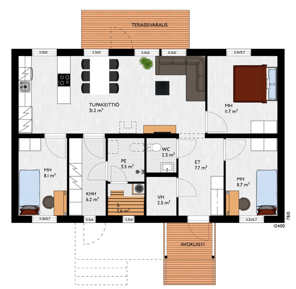 Kiiruna Hirsitalo – turvallinen hirsitalopaketti