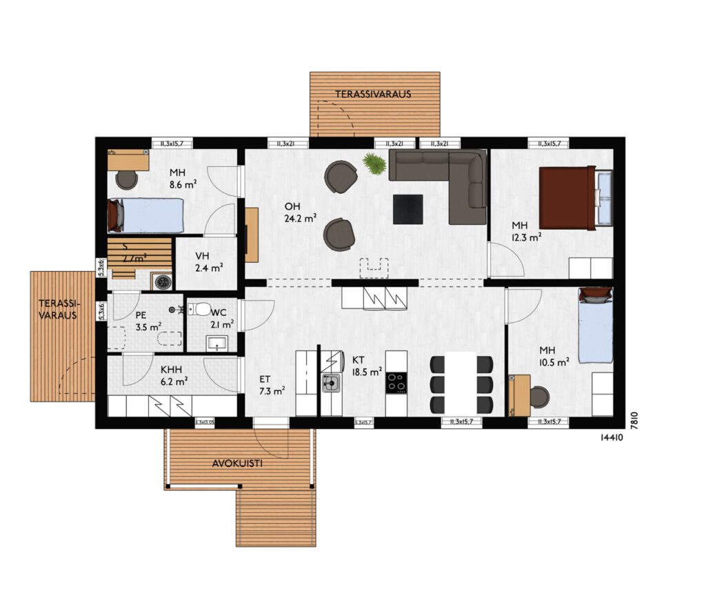 Kiiruna Hirsitalo – turvallinen hirsitalopaketti
