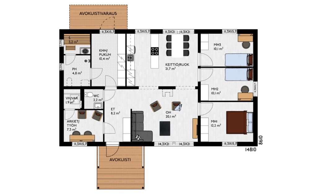 Kiiruna Hirsitalo – turvallinen hirsitalopaketti