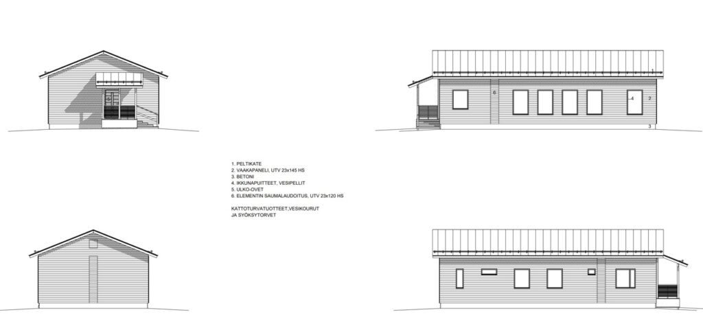 Aapajärvi 128 PS julkisivut