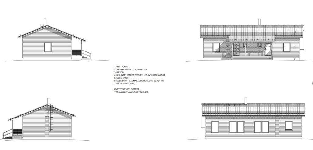 Aapajärvi 128 C julkisivut