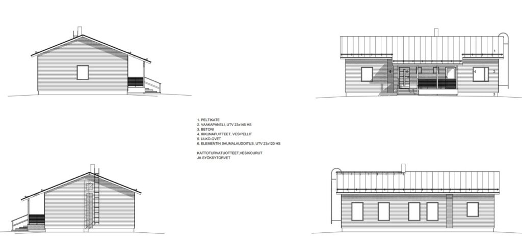 Kantojärvi 133 C julkisivut