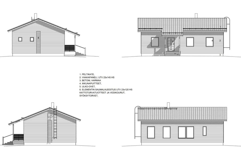 Kiviranta 102 S julkisivut