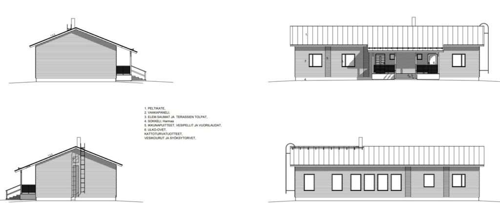 Korpijärvi 180 julkisivut