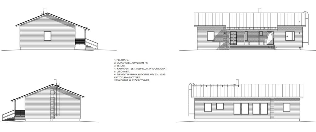 Laivajärvi 149 C julkisivut