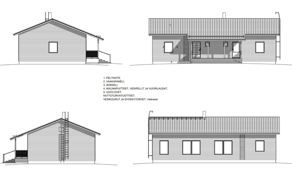 Laivaniemi 144 C julkisivut