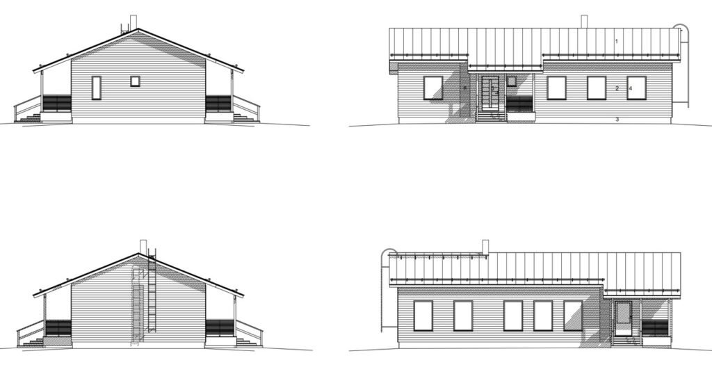 Puuluoto 133 S julkisivut