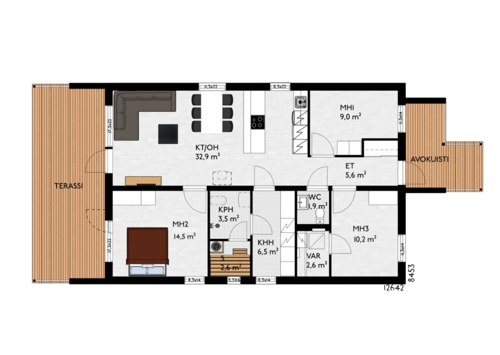 Peilikuva mallista Hirsi-Kiviranta  PST