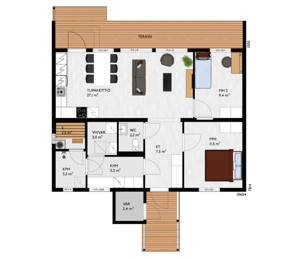 Peilikuva mallista Loma-Karunki MD