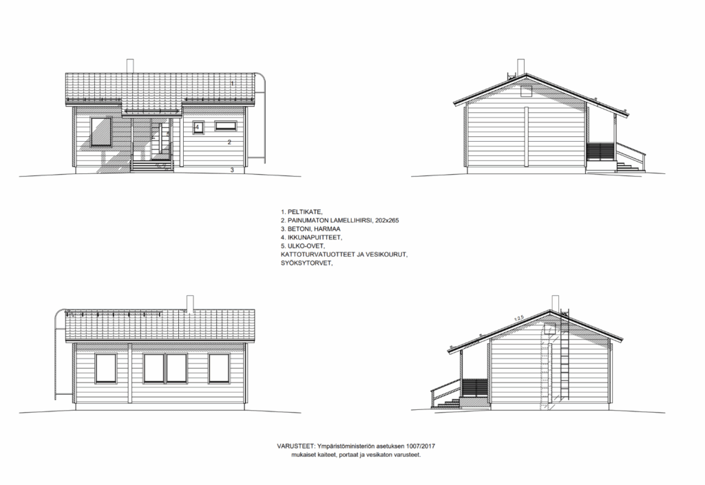 Hirsi-Kaakamo julkisivut
